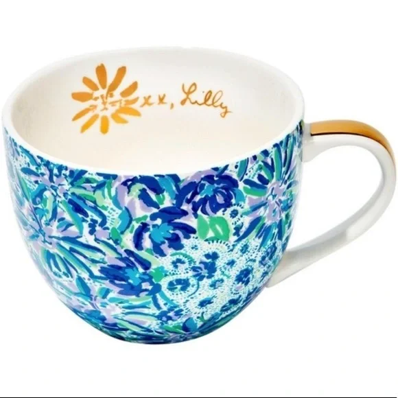 Lilly Pulitzer | Blue & Gold Mug Set - Picture 2 of 2